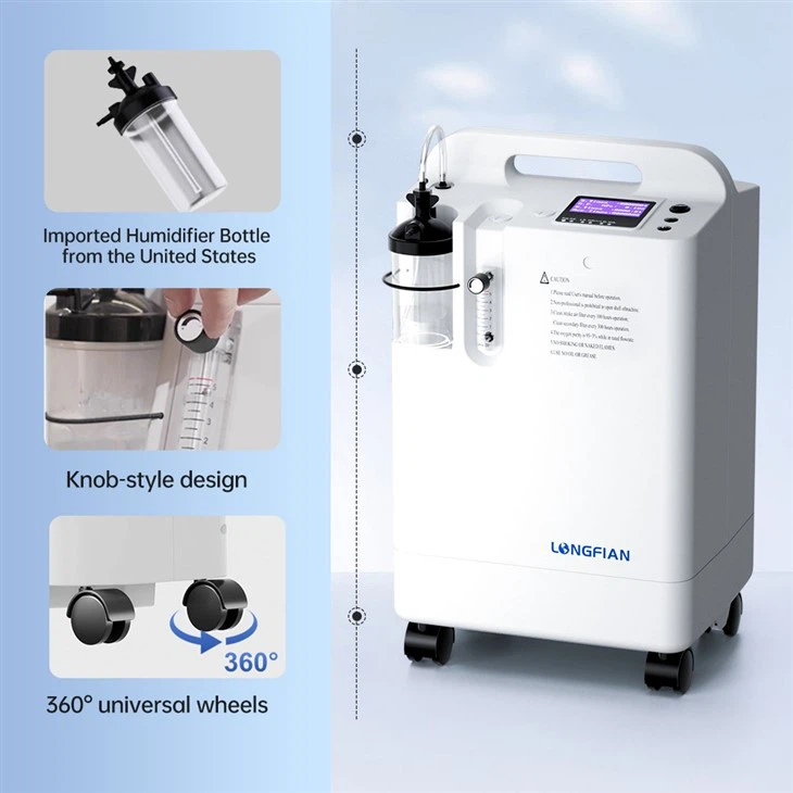 Longfian Home 93% Purity PSA Medical 5L Oxygen ConcentraTor With Nasal Cannula high quality