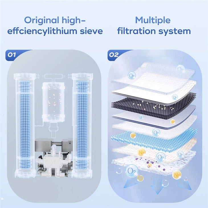 Longfian Home 93% Purity PSA Medical 5L Oxygen ConcentraTor With Nasal Cannula price